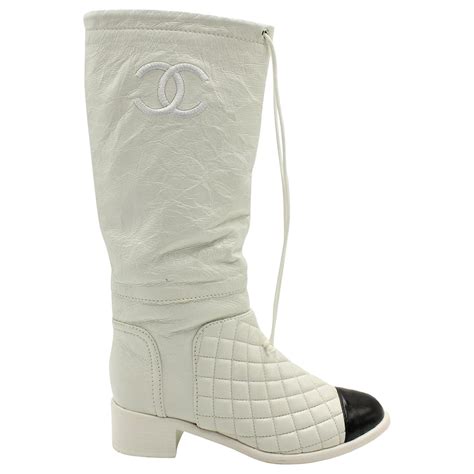 chanel crumpled calfskin boots|Moccasins .